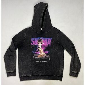 SOLEBOY Love Is Poison Sexy Girl Snake Graphic Pullover Hoodie Men XL Black